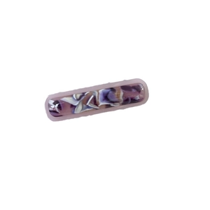 Elegant purple marble textured acetate hair clip with vintage rectangular resin design