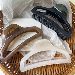 Pinza per Capelli Geometrica in PC Grande da Donna Fermaglio a Squalo Spesso Stile Ins Vintage Opaco Accessori per Capelli Fatti a Mano