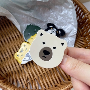 Cute acetate animal hair clips featuring cartoon tiger, duck, and puppy for girls