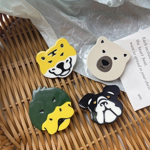 Cute Cartoon Animal Acetate Hair Clips For Women Girls Handmade Tiger Bear Duck Dog Design Duckbill Side Clip Hair Accessories