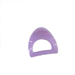 Elegant lavender purple hollow hair claw clip for women stylish D-shape matte hair accessory