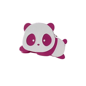 Simpatico fermaglio per capelli a forma di panda in rosa e bianco per ragazze