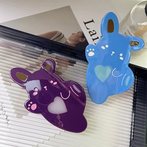 Niedliche Hasen-Haarklammern aus Acetat in Lila und Blau, kreative Haarklammern für Damen