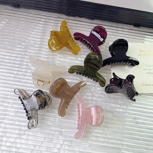 Set di eleganti mollette per capelli in acrilico multicolore in vari colori minimalisti