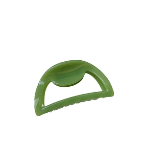 Pince à cheveux évidée en acrylique vert Morandi élégante accessoire de coiffure tendance