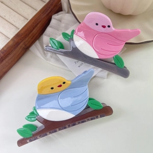 Creative Bird Branch Design Acetate Hair Claw Clip Sweet Animal Pattern Hair Accessories For Women Decorative Hair Clip