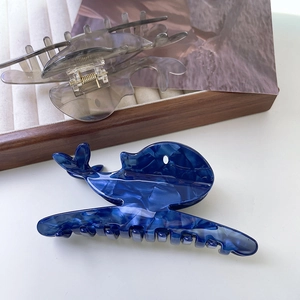 French ocean-style whale-shaped acetate hair claw clips for women hair accessories