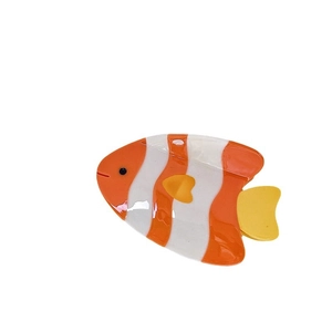 Niedliche Haarklammer in Form eines Clownfisches aus buntem Acetat für Damen