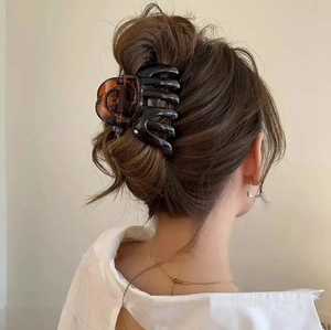 Grande molletta per capelli ambra sfumata per capelli folti e acconciature eleganti
