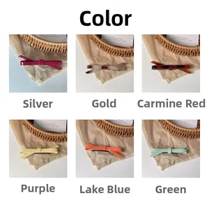 Détails de barrettes à cheveux nuds en résine brillante en six couleurs assorties