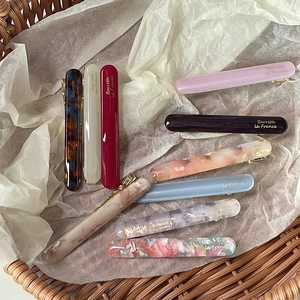 French Style Acetate Hair Clips For Women Elegant Marble Tortoiseshell Pattern Bow Floral Heart Baguette Barrettes Hairpins