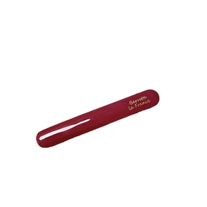 Elegant wine red acetate baguette hair clip with golden Barrette la France lettering