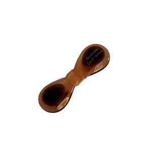 Eleganter Haarclip aus Acetat in Bernstein mit goldener Barrette La France Schrift