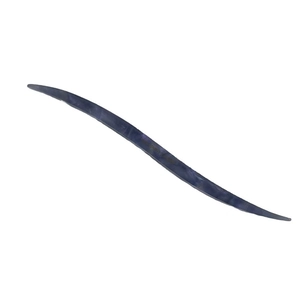 Handmade tortoiseshell pattern hair pin with elegant S-curve design in dark marble finish