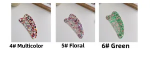 Detailed comparison of three tortoiseshell acetate hair combs in various colorful patterns