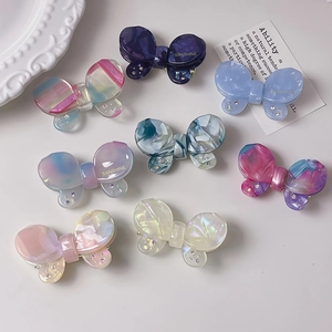 Dolce Molletta per Capelli a Farfalla in Acetato Con Strass Piccola Clip a Becco d'Anatra per Donna Ragazza Stile Coreano Accessori Capelli