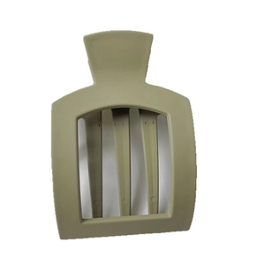 Matte olive green square hair claw clip for women made of durable resin material