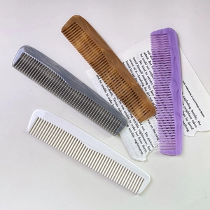 Chic acetate hair comb set with marble texture patterns in four stylish colors