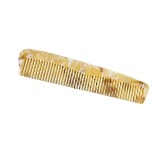 Chic acetate hair comb with marble pattern and anti-static vintage tortoiseshell finish