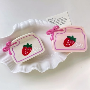 Pince à Cheveux en Acétate Fraise Mignonne Rose Blanc Shark Clip Pour Femmes Filles Mode Accessoires de Cheveux Cadeau