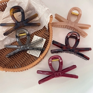Elegant Polycarbonate Butterfly Bow Hair Claw Clip Large Simple Shark Clip Minimalist Geometric Hair Accessories For Women Daily Styling