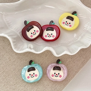 Süße Apfel Puppe Haarspangen Acetat Bunte Frucht Entenschnabel Clip Süße Cartoon Pony Seitenclip Haarschmuck Für Mädchen