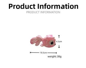 Detailed size information for goldfish acetate hair claw clip measuring 10.5cm by 4.5cm