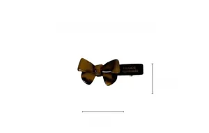 Detail of tortoise shell acetate bow hair clip with France Handmade metal clip, 4.5cm length