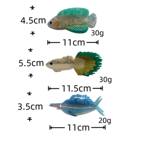 Tableau détaillé des tailles pour pinces à cheveux en acétate en forme de poisson marin