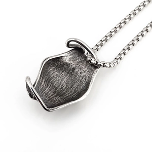 Pendentif masque style briquet rétro avec chaîne box argentée pour bijoux punk rock hip hop