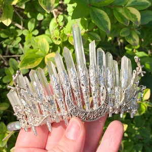 Bohemian Crystal Moon Star Crown Headband Vintage Alloy Celestial Bridal Tiara For Wedding Party Women Hair Accessories