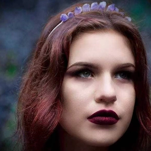 Natural purple amethyst crystal crown headband for weddings and festival celebrations