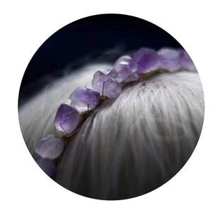 Natural purple amethyst raw stone crown headband for weddings and festivals
