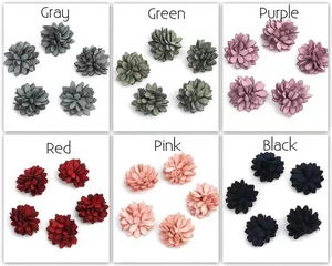 Detailset mit 30 handgefertigten Chiffonblumen in sechs Farben für DIY-Stirnband-Handwerk