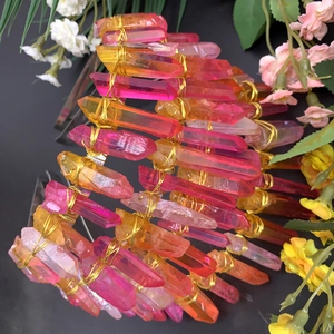 Serre-Tête en Cristal Naturel Fait à la Main Bohème Triple Lune Diadème Couronne de Mariée Femme Mariage Fête Bijoux Cheveux