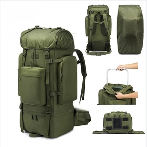 Sac à Dos de Randonnée Tactique de Grande Capacité Tissu Oxford Imperméable Sport de Plein Air Camping Trekking Voyage Mixte