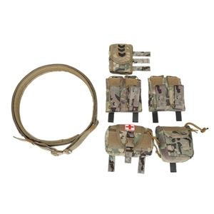 Τακτικό σετ ζώνης multicam με αρθρωτές θήκες MOLLE και κιτ πρώτων βοηθειών