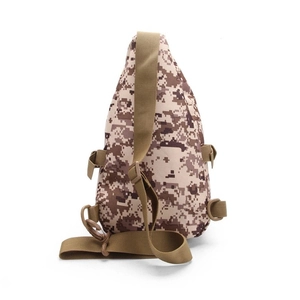 Tactical camouflage crossbody chest bag for outdoor hiking and cycling with adjustable strap