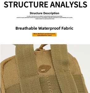 Gros plan montrant le tissu respirant et imperméable de cette pochette tactique