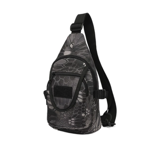 Tactical camouflage chest bag with adjustable strap for outdoor cycling and hiking sports