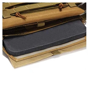 Tactical coyote brown nylon vest insert panel made of durable EVA protective material