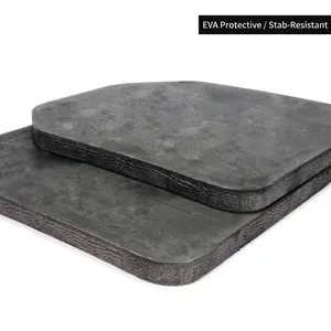 Deep grey EVA protective plates for outdoor training vests, two-piece shockproof insert set