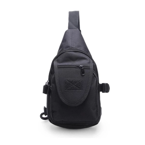 Tactical camouflage shoulder bag for outdoor cycling with durable nylon material and velcro