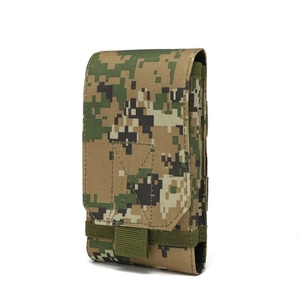 Tactical MOLLE pouch in digital camouflage waterproof nylon fabric with durable buckle
