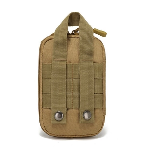 Taktische MOLLE-Gürteltasche aus Khaki-Nylon mit Gurtband für Gürtel und Rucksäcke