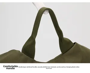Reinforced tactical backpack handle with bar-tack stitching and heavy-duty nylon webbing