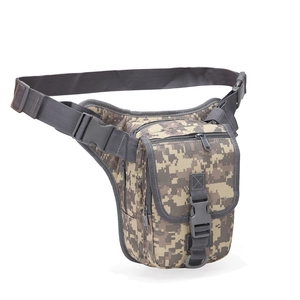 Waterproof digital camo tactical leg bag for outdoor training, camping, and cycling use