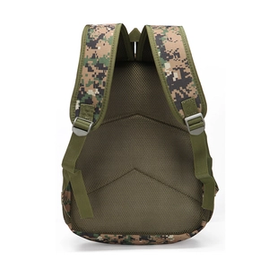 Tactical camouflage backpack with breathable honeycomb mesh back and padded straps