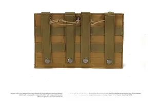 Tactical MOLLE pouch rear view showing high-strength nylon webbing and snap buttons