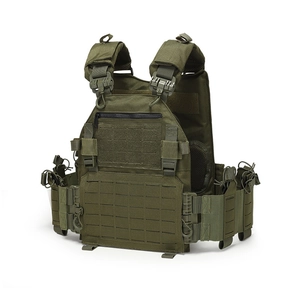 Tactical Quick Release Vest 1000D Waterproof Nylon Plate Carrier Multi Functional MOLLE Laser Cut Training Combat Vest For Men Outdoor Protection